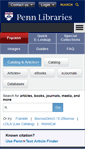 Mobile Screenshot of library.upenn.edu