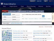 Tablet Screenshot of library.upenn.edu