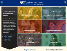 Tablet Screenshot of executiveeducation.wharton.upenn.edu