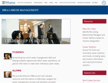 Tablet Screenshot of mbacareers.wharton.upenn.edu