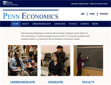 Tablet Screenshot of economics.sas.upenn.edu