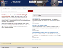 Tablet Screenshot of franklin.library.upenn.edu