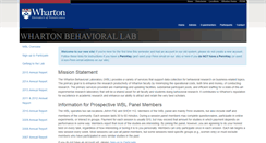 Desktop Screenshot of bhlab.wharton.upenn.edu