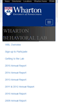 Mobile Screenshot of bhlab.wharton.upenn.edu
