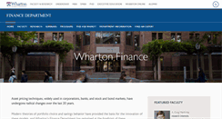 Desktop Screenshot of fnce.wharton.upenn.edu