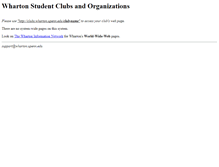 Tablet Screenshot of clubs.wharton.upenn.edu