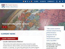 Tablet Screenshot of lauder.wharton.upenn.edu